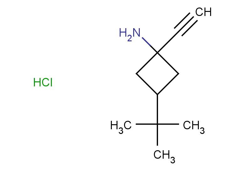 3-tert-butyl-1-ethynylcyclobutan-1-amine hydrochloride, Mixture of diastereomers