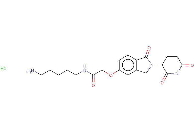 N-(5-aminopentyl)-2-{[2-(2,6-dioxopiperidin-3-yl)-1-oxo-2,3-dihydro-1H-isoindol-5-yl]oxy}acetamide hydrochloride
