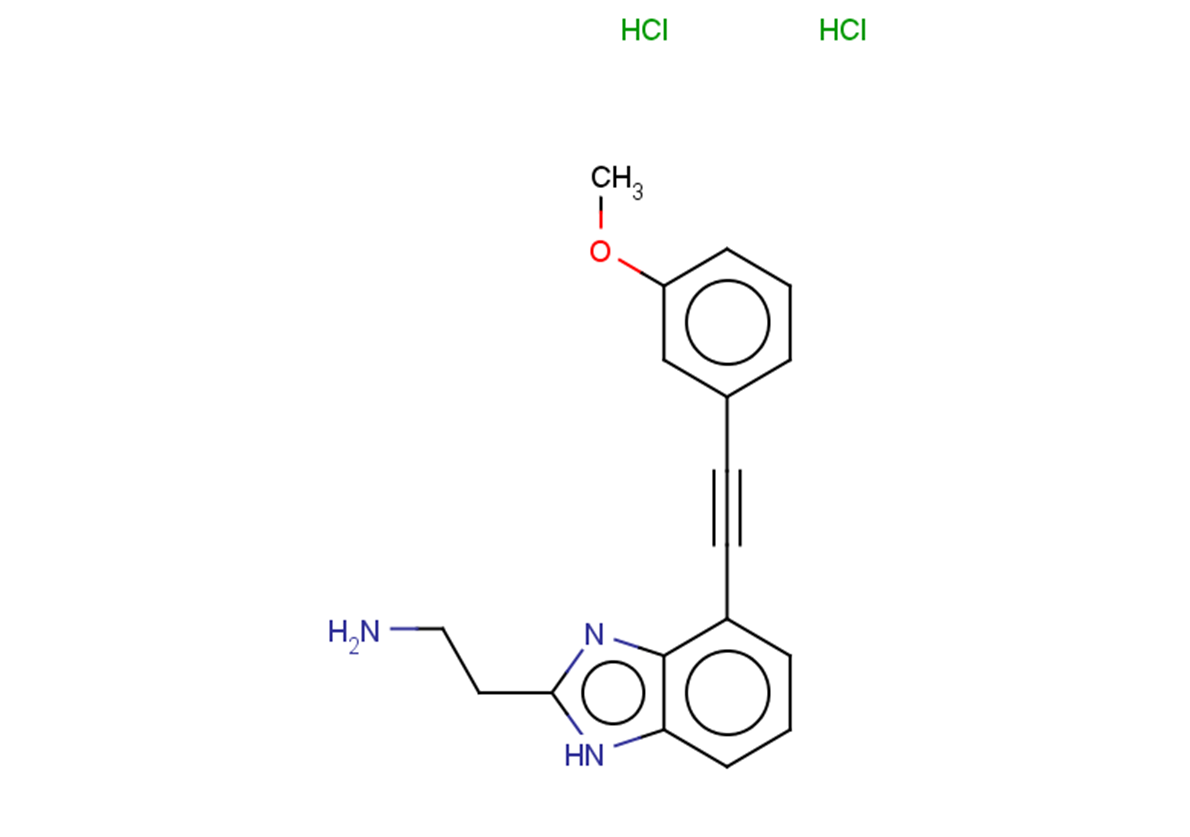 2-{4-[2-(3-methoxyphenyl)ethynyl]-1H-1,3-benzodiazol-2-yl}ethan-1-amine dihydrochloride
