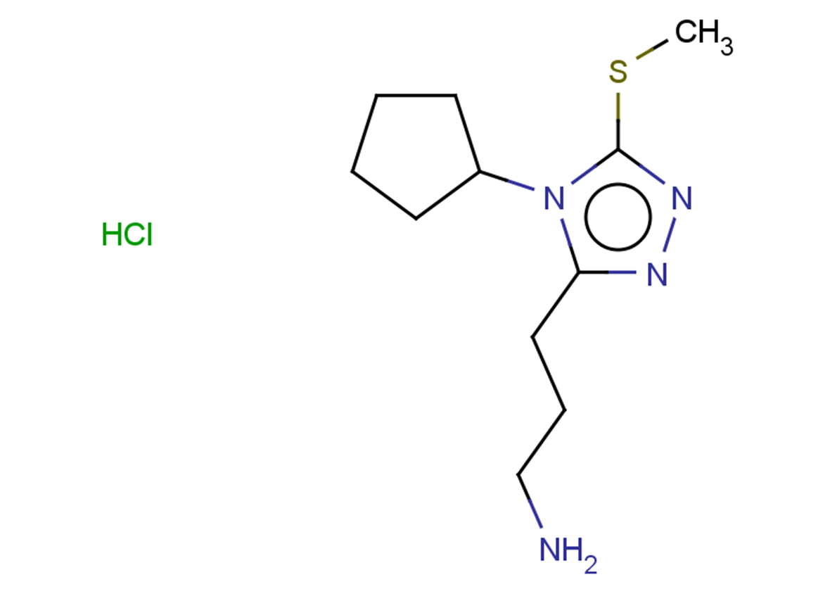3-[4-cyclopentyl-5-(methylsulfanyl)-4H-1,2,4-triazol-3-yl]propan-1-amine hydrochloride