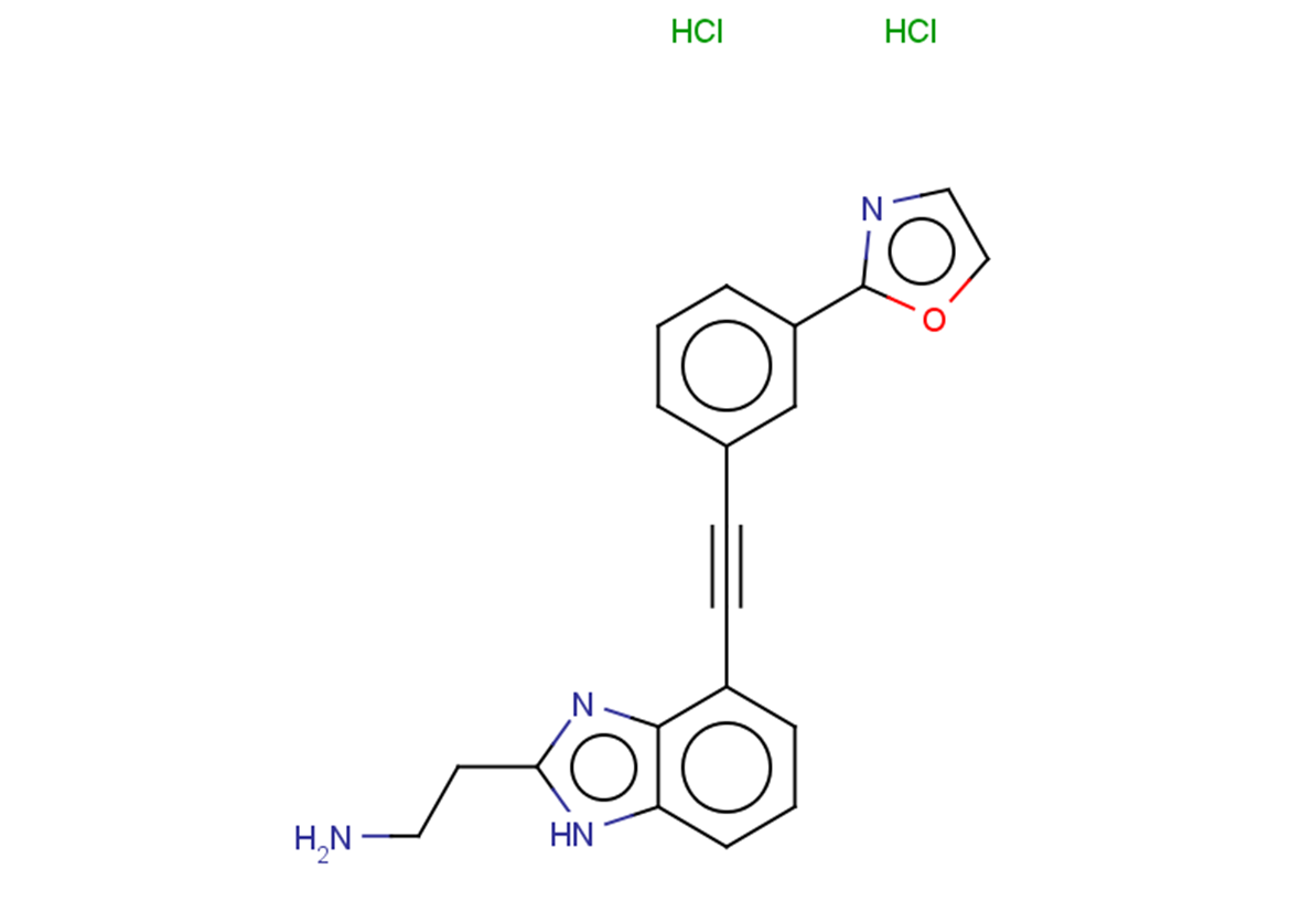 2-(4-{2-[3-(1,3-oxazol-2-yl)phenyl]ethynyl}-1H-1,3-benzodiazol-2-yl)ethan-1-amine dihydrochloride