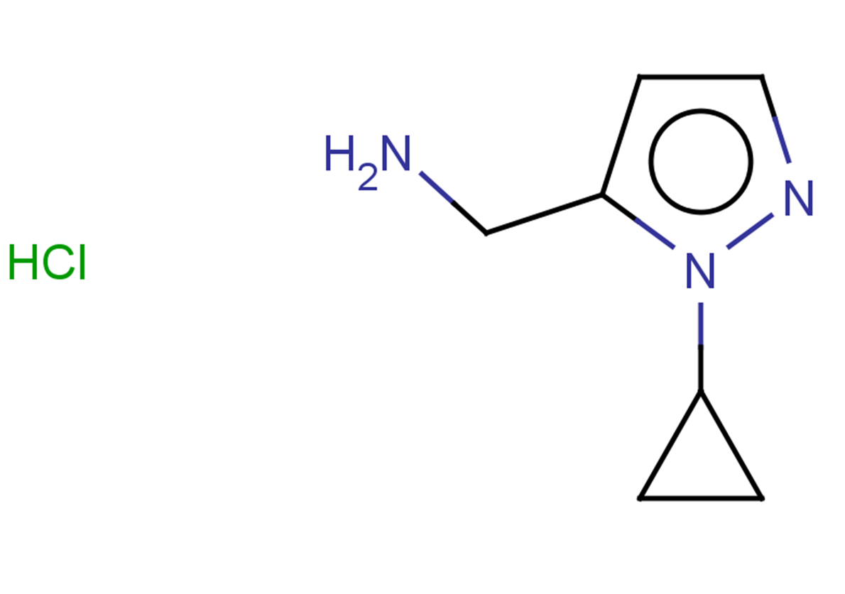 1-(1-cyclopropyl-1H-pyrazol-5-yl)methanamine hydrochloride