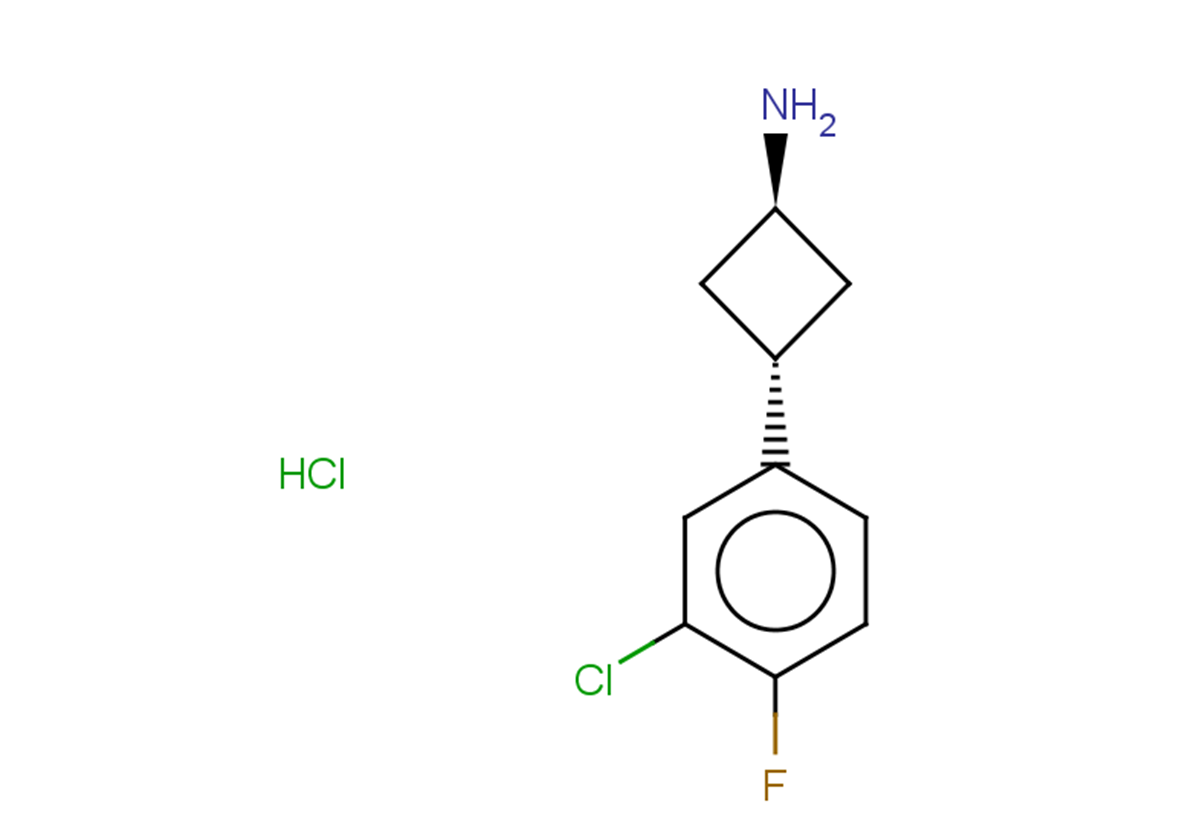 3-(3-chloro-4-fluorophenyl)cyclobutan-1-amine hydrochloride, trans