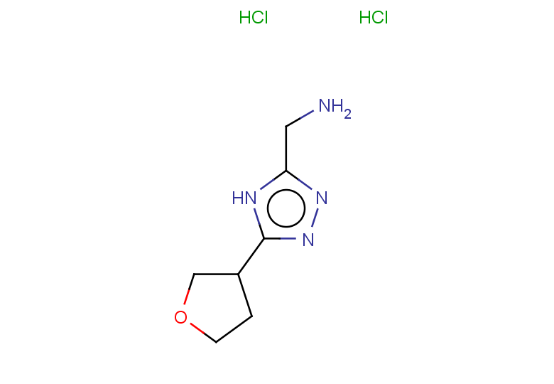 [5-(oxolan-3-yl)-4H-1,2,4-triazol-3-yl]methanamine dihydrochloride