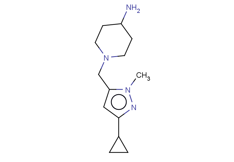 1-[(3-cyclopropyl-1-methyl-1H-pyrazol-5-yl)methyl]piperidin-4-amine