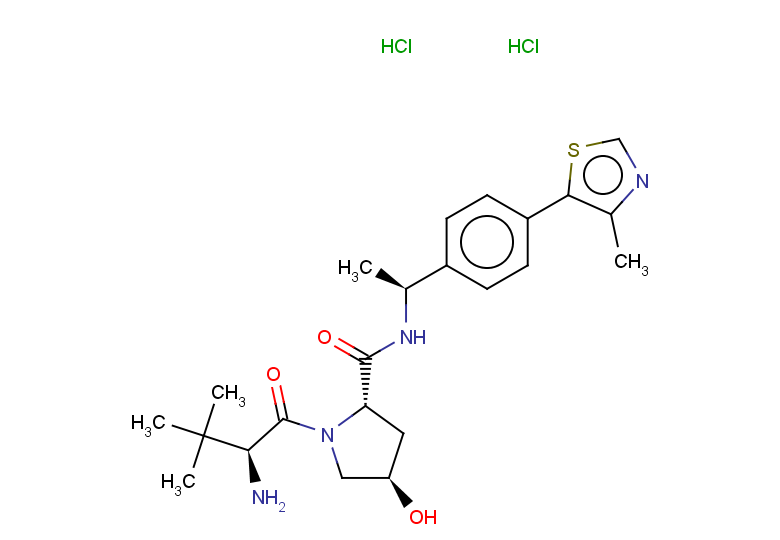 (2S,4R)-1-[(2S)-2-amino-3,3-dimethylbutanoyl]-4-hydroxy-N-[(1S)-1-[4-(4-methyl-1,3-thiazol-5-yl)phenyl]ethyl]pyrrolidine-2-carboxamide dihydrochloride