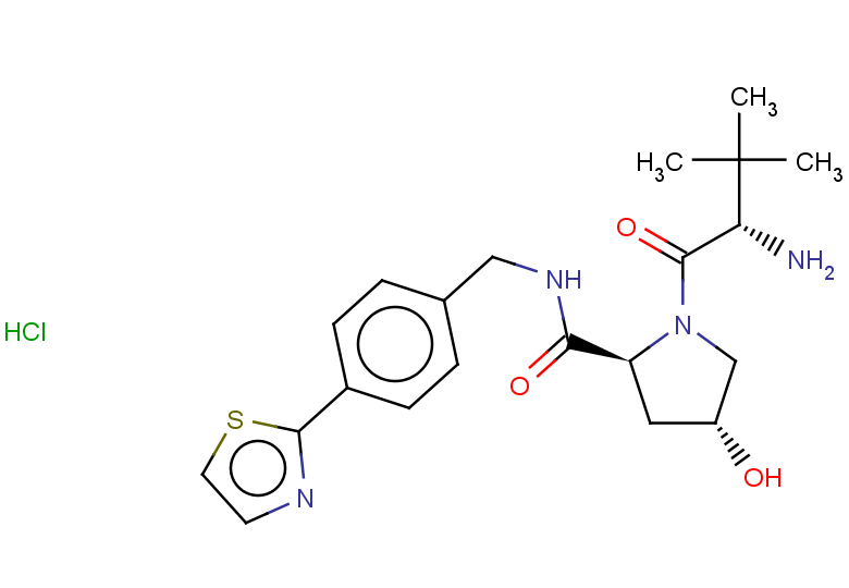 (2S,4R)-1-[(2S)-2-amino-3,3-dimethylbutanoyl]-4-hydroxy-N-{[4-(1,3-thiazol-2-yl)phenyl]methyl}pyrrolidine-2-carboxamide hydrochloride