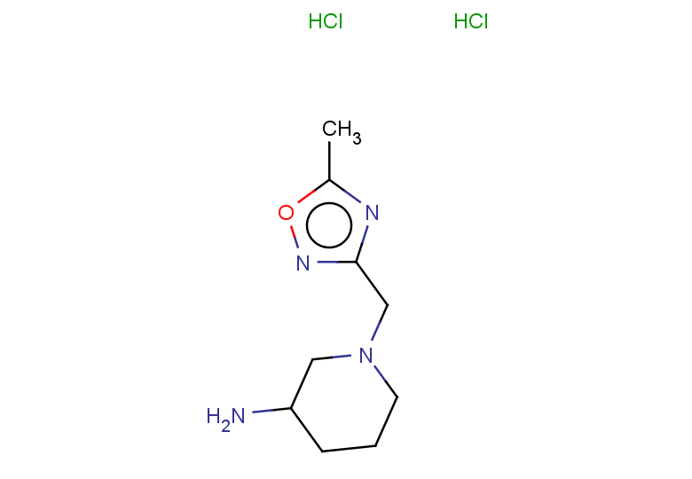 1-[(5-methyl-1,2,4-oxadiazol-3-yl)methyl]piperidin-3-amine dihydrochloride