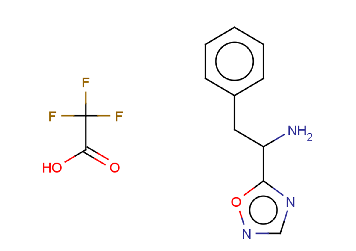 1-(1,2,4-oxadiazol-5-yl)-2-phenylethan-1-amine, trifluoroacetic acid
