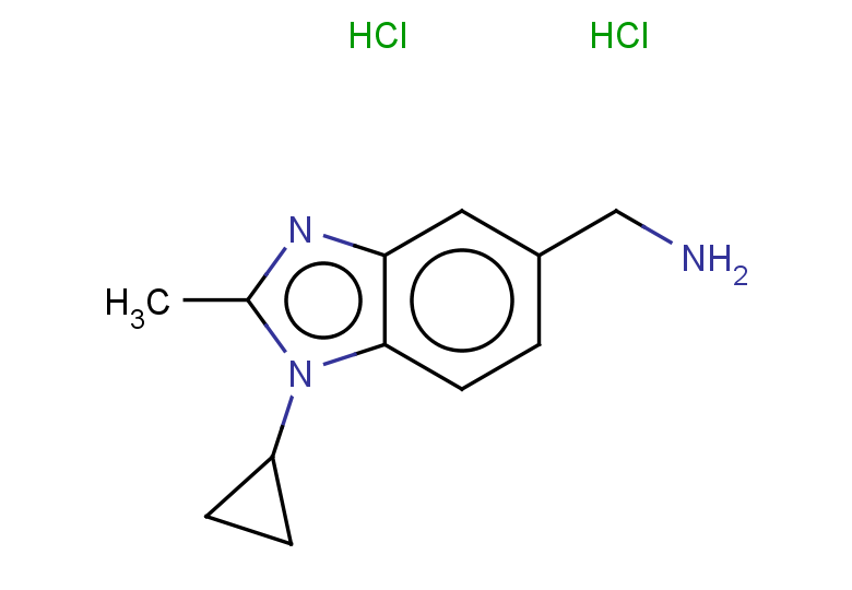 (1-cyclopropyl-2-methyl-1H-1,3-benzodiazol-5-yl)methanamine dihydrochloride