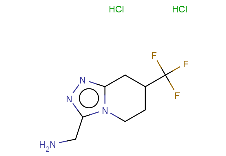 1-[7-(trifluoromethyl)-5H,6H,7H,8H-[1,2,4]triazolo[4,3-a]pyridin-3-yl]methanamine dihydrochloride