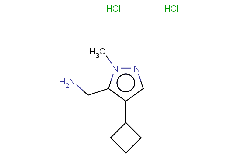 (4-cyclobutyl-1-methyl-1H-pyrazol-5-yl)methanamine dihydrochloride