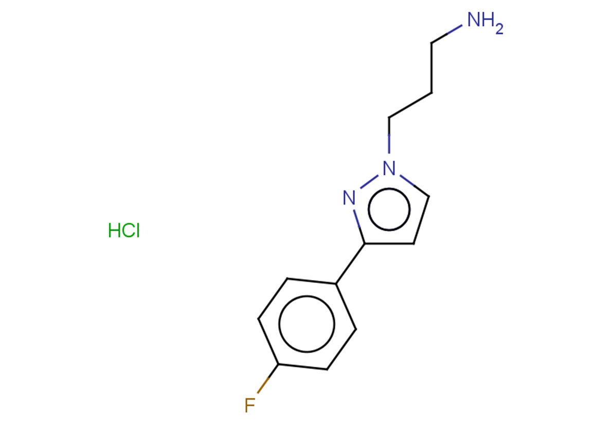 3-[3-(4-fluorophenyl)-1H-pyrazol-1-yl]propan-1-amine hydrochloride