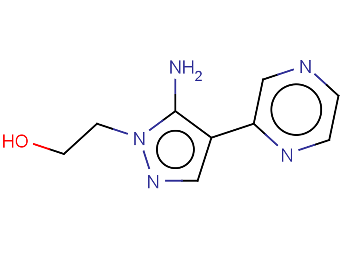 2-[5-amino-4-(pyrazin-2-yl)-1H-pyrazol-1-yl]ethan-1-ol