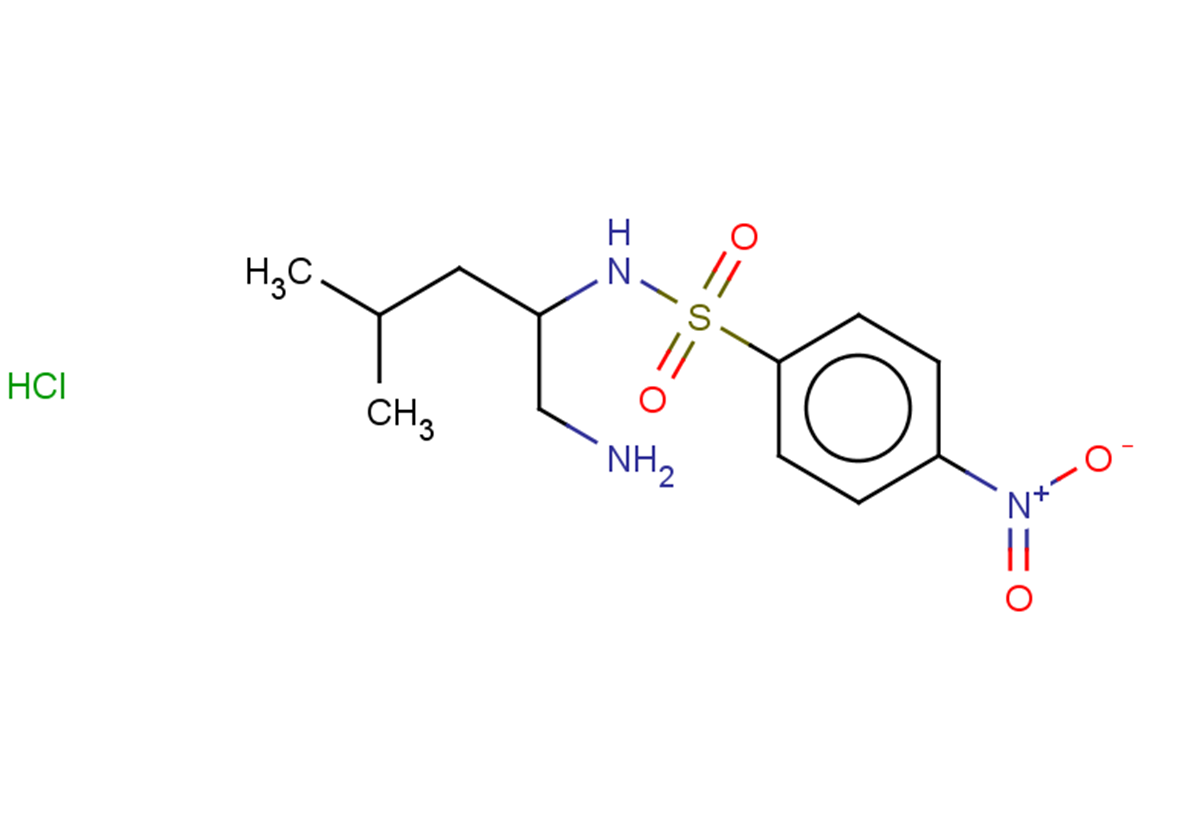 N-(1-amino-4-methylpentan-2-yl)-4-nitrobenzene-1-sulfonamide hydrochloride
