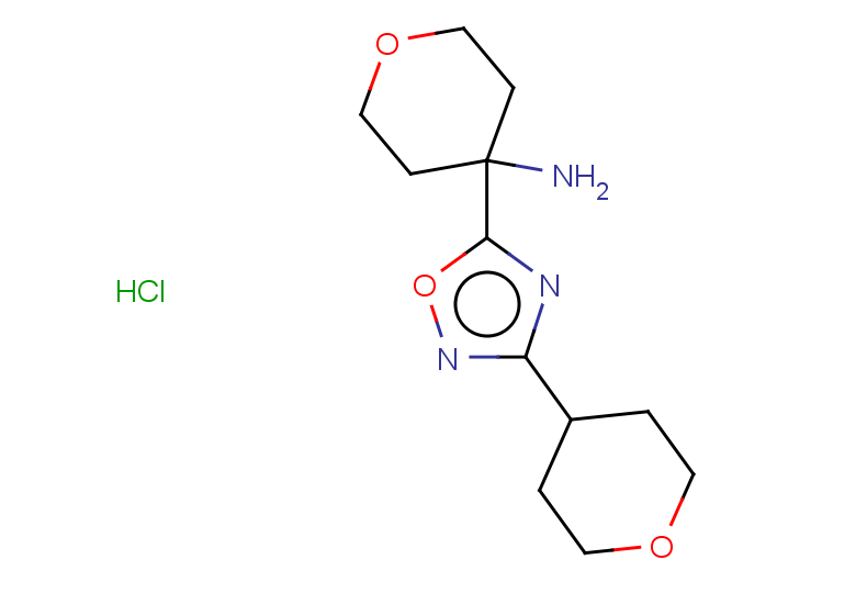 4-[3-(oxan-4-yl)-1,2,4-oxadiazol-5-yl]oxan-4-amine hydrochloride
