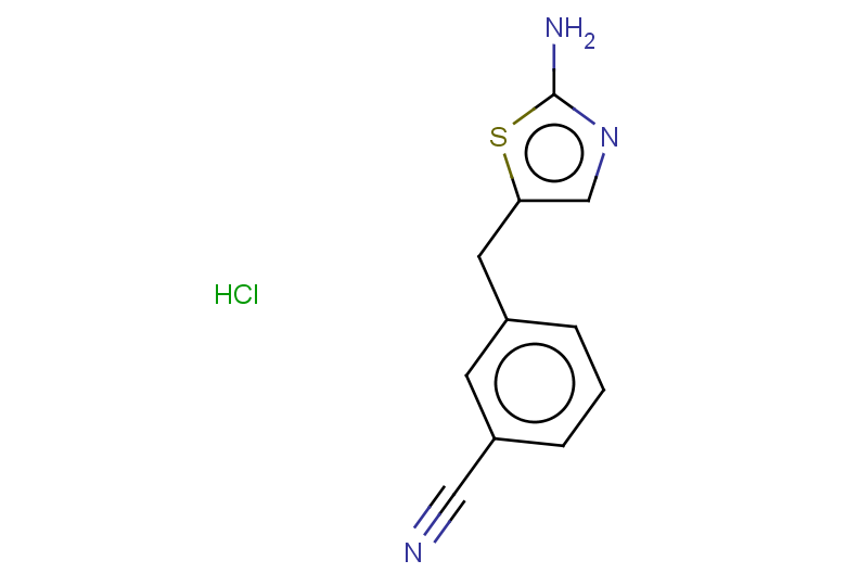 3-[(2-amino-1,3-thiazol-5-yl)methyl]benzonitrile hydrochloride