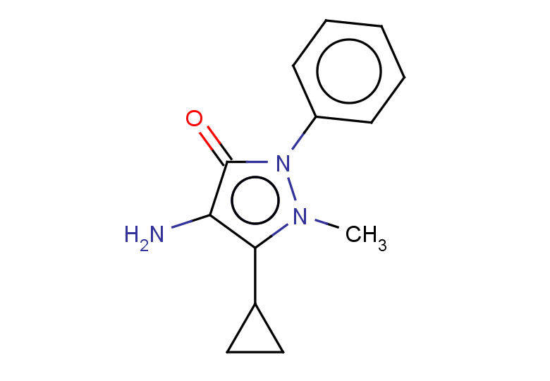 4-amino-5-cyclopropyl-1-methyl-2-phenyl-2,3-dihydro-1H-pyrazol-3-one