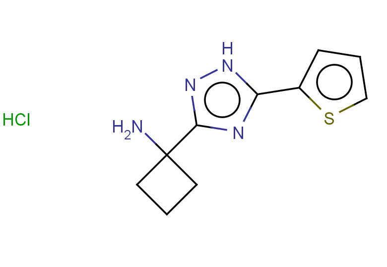 1-[5-(thiophen-2-yl)-1H-1,2,4-triazol-3-yl]cyclobutan-1-amine hydrochloride