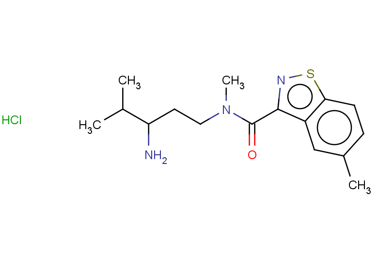 N-(3-amino-4-methylpentyl)-N,5-dimethyl-1,2-benzothiazole-3-carboxamide hydrochloride