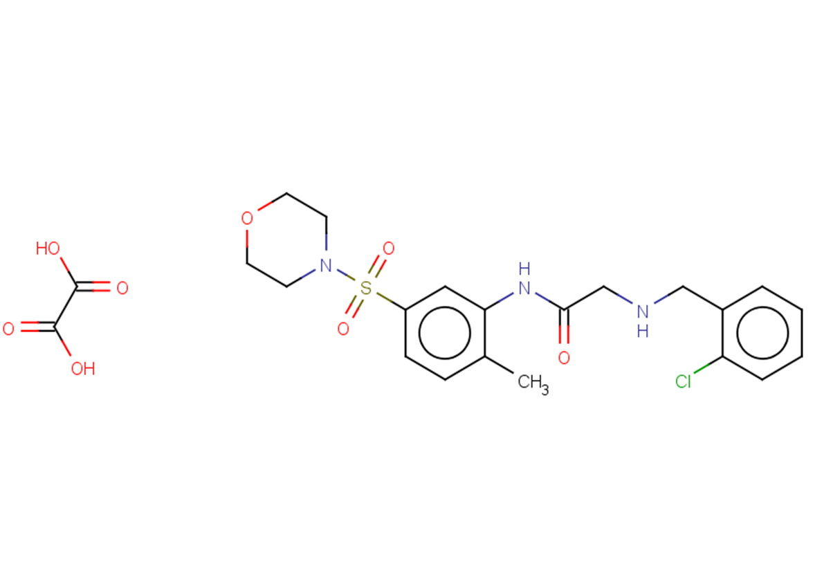2-{[(2-chlorophenyl)methyl]amino}-N-[2-methyl-5-(morpholine-4-sulfonyl)phenyl]acetamide, oxalic acid