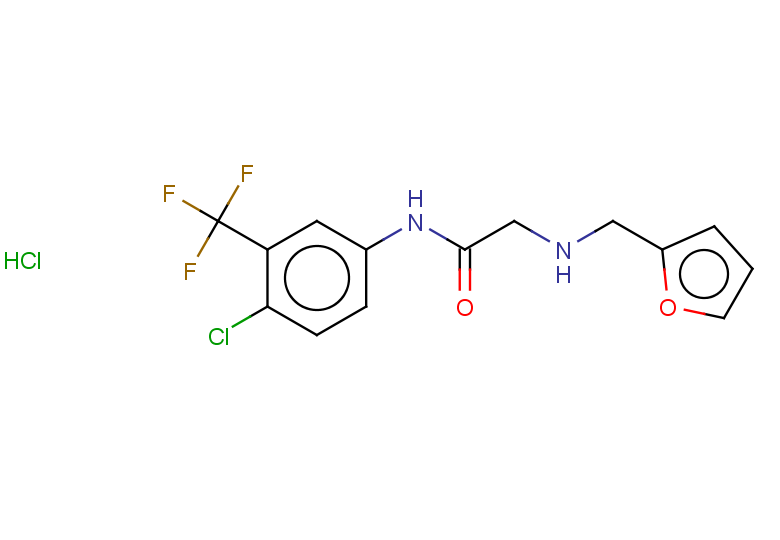 N-[4-chloro-3-(trifluoromethyl)phenyl]-2-[(furan-2-ylmethyl)amino]acetamide hydrochloride