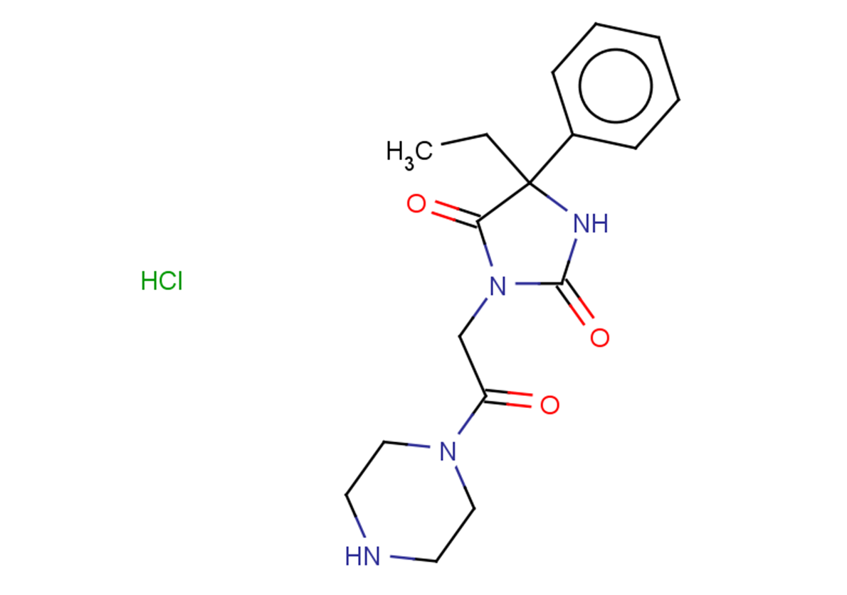 5-ethyl-3-[2-oxo-2-(piperazin-1-yl)ethyl]-5-phenylimidazolidine-2,4-dione hydrochloride