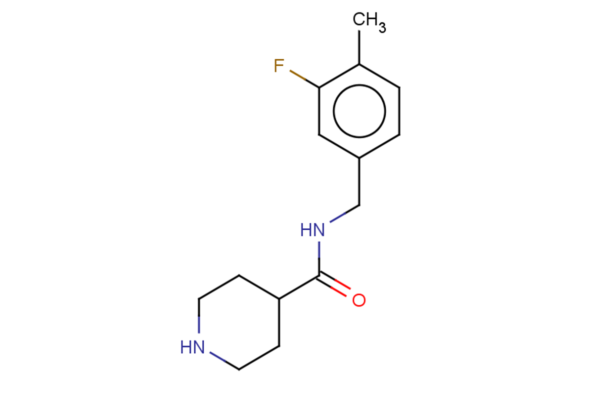 N-[(3-fluoro-4-methylphenyl)methyl]piperidine-4-carboxamide