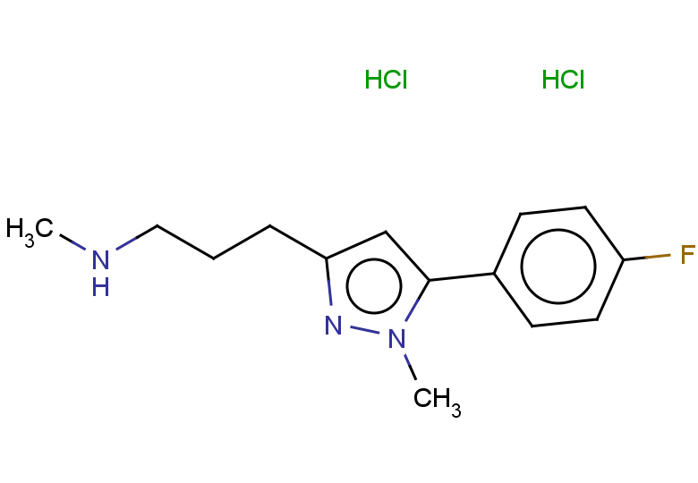 {3-[5-(4-fluorophenyl)-1-methyl-1H-pyrazol-3-yl]propyl}(methyl)amine dihydrochloride