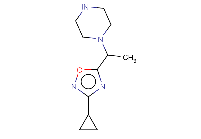 1-[1-(3-cyclopropyl-1,2,4-oxadiazol-5-yl)ethyl]piperazine