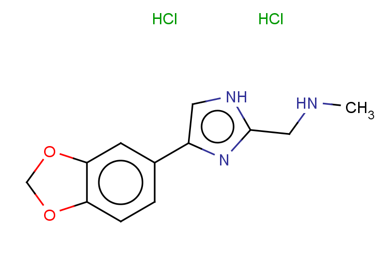 {[4-(1,3-dioxaindan-5-yl)-1H-imidazol-2-yl]methyl}(methyl)amine dihydrochloride