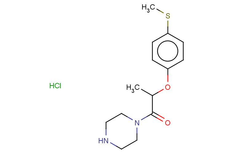 2-[4-(methylsulfanyl)phenoxy]-1-(piperazin-1-yl)propan-1-one hydrochloride
