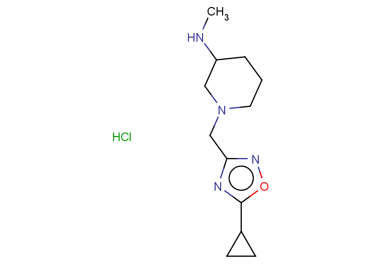 1-[(5-cyclopropyl-1,2,4-oxadiazol-3-yl)methyl]-N-methylpiperidin-3-amine hydrochloride