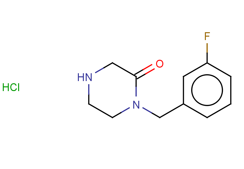 1-[(3-fluorophenyl)methyl]piperazin-2-one hydrochloride