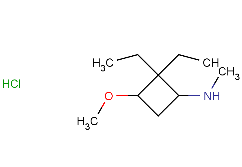 2,2-diethyl-3-methoxy-N-methylcyclobutan-1-amine hydrochloride, Mixture of diastereomers