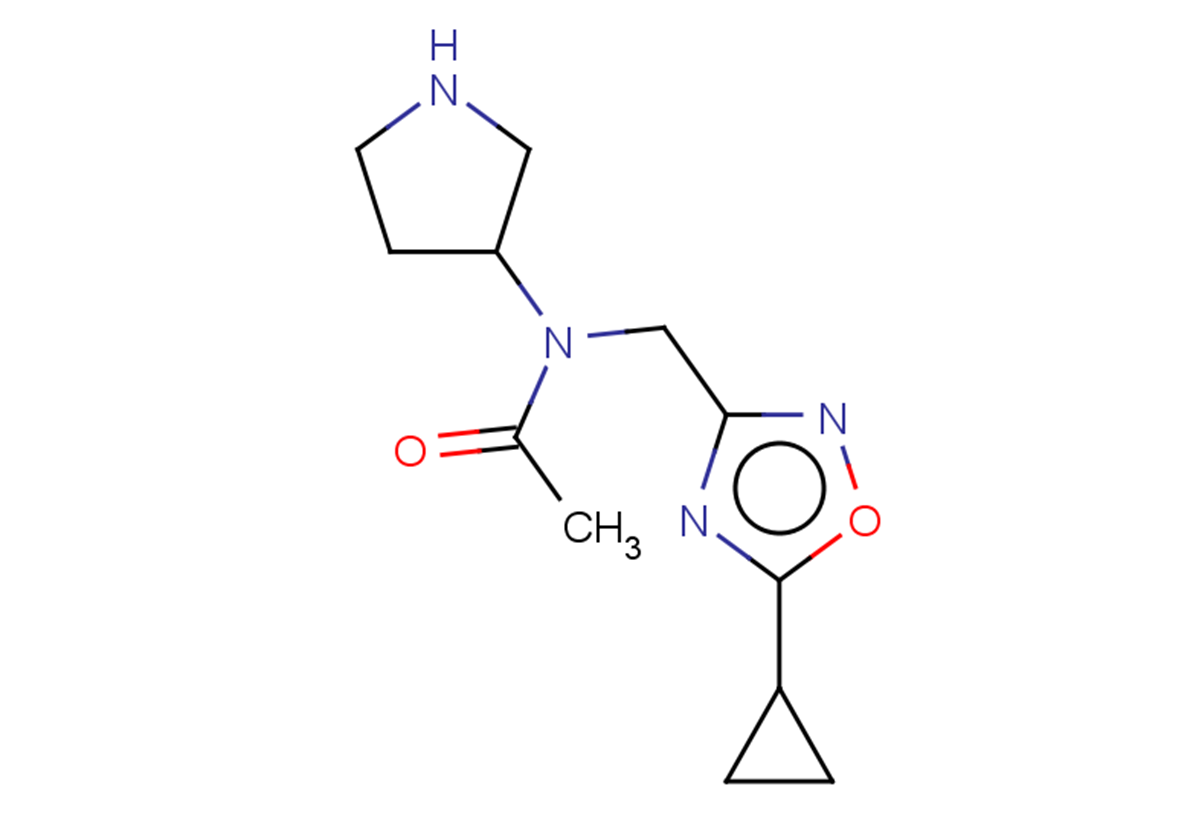 N-[(5-cyclopropyl-1,2,4-oxadiazol-3-yl)methyl]-N-(pyrrolidin-3-yl)acetamide