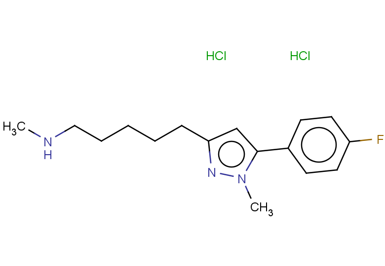 {5-[5-(4-fluorophenyl)-1-methyl-1H-pyrazol-3-yl]pentyl}(methyl)amine dihydrochloride