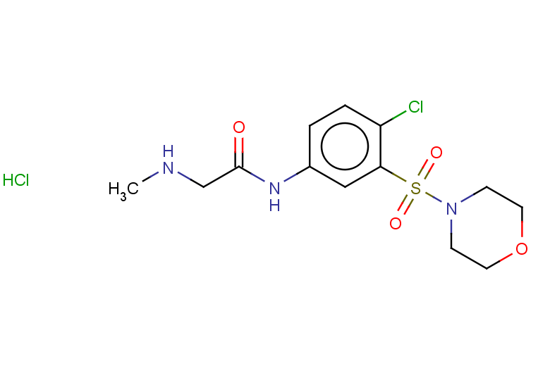 N-[4-chloro-3-(morpholine-4-sulfonyl)phenyl]-2-(methylamino)acetamide hydrochloride