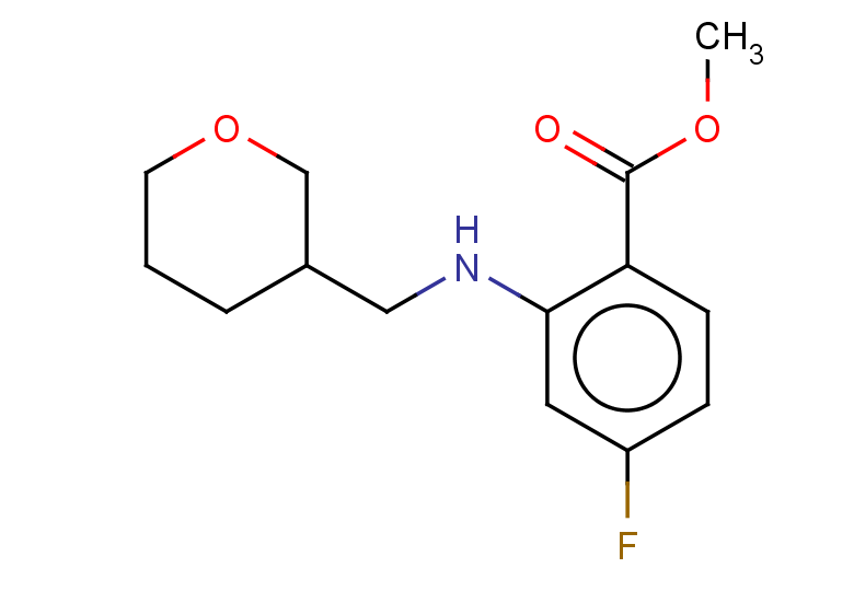 methyl 4-fluoro-2-[(oxan-3-ylmethyl)amino]benzoate