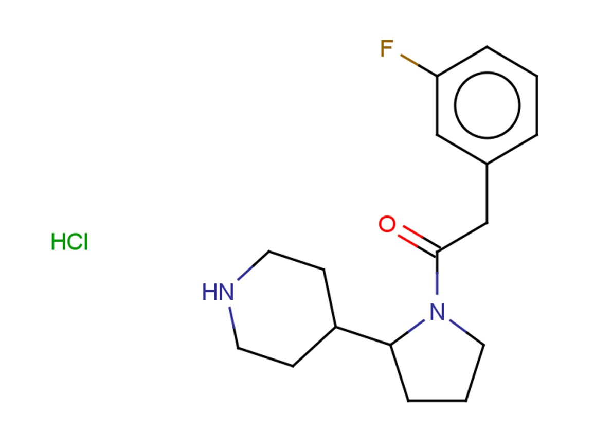 2-(3-fluorophenyl)-1-[2-(piperidin-4-yl)pyrrolidin-1-yl]ethan-1-one hydrochloride
