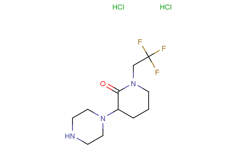 3-(piperazin-1-yl)-1-(2,2,2-trifluoroethyl)piperidin-2-one dihydrochloride