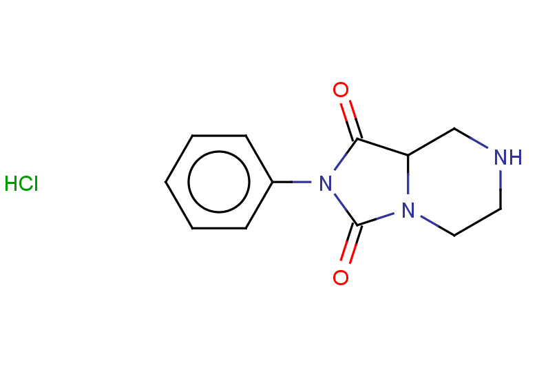 2-phenyl-octahydroimidazolidino[1,5-a]piperazine-1,3-dione hydrochloride