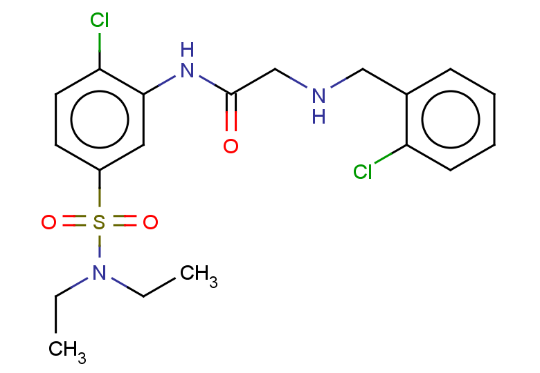 N-[2-chloro-5-(diethylsulfamoyl)phenyl]-2-{[(2-chlorophenyl)methyl]amino}acetamide