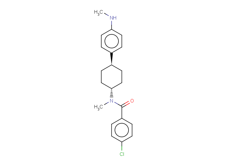 4-chloro-N-methyl-N-[4-[4-(methylamino)phenyl]cyclohexyl]benzamide, trans