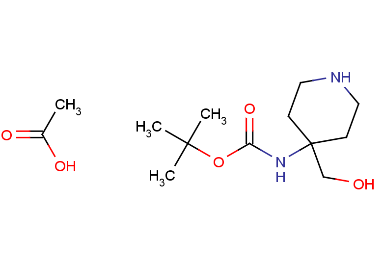 tert-butyl N-[4-(hydroxymethyl)piperidin-4-yl]carbamate acetate