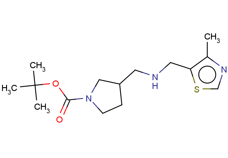 tert-butyl 3-({[(4-methyl-1,3-thiazol-5-yl)methyl]amino}methyl)pyrrolidine-1-carboxylate