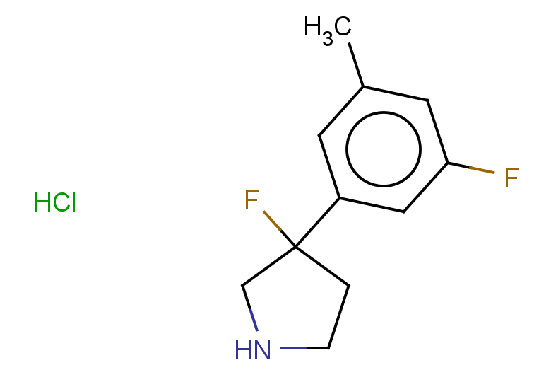 3-fluoro-3-(3-fluoro-5-methylphenyl)pyrrolidine hydrochloride
