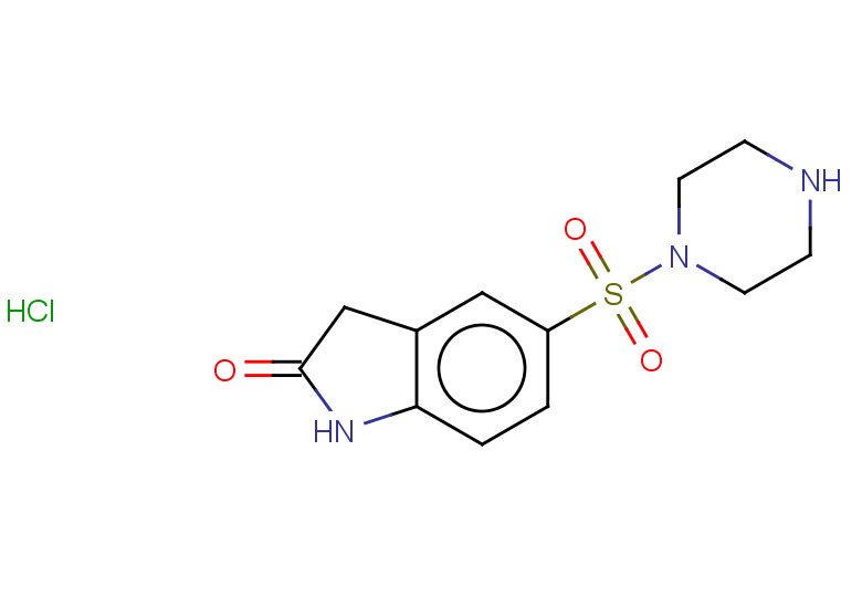 5-(piperazine-1-sulfonyl)-2,3-dihydro-1H-indol-2-one hydrochloride