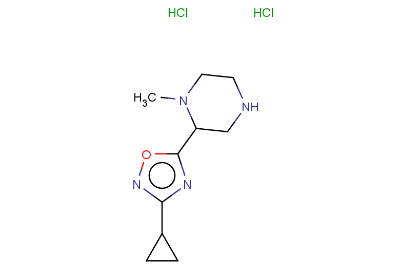 2-(3-cyclopropyl-1,2,4-oxadiazol-5-yl)-1-methylpiperazine dihydrochloride