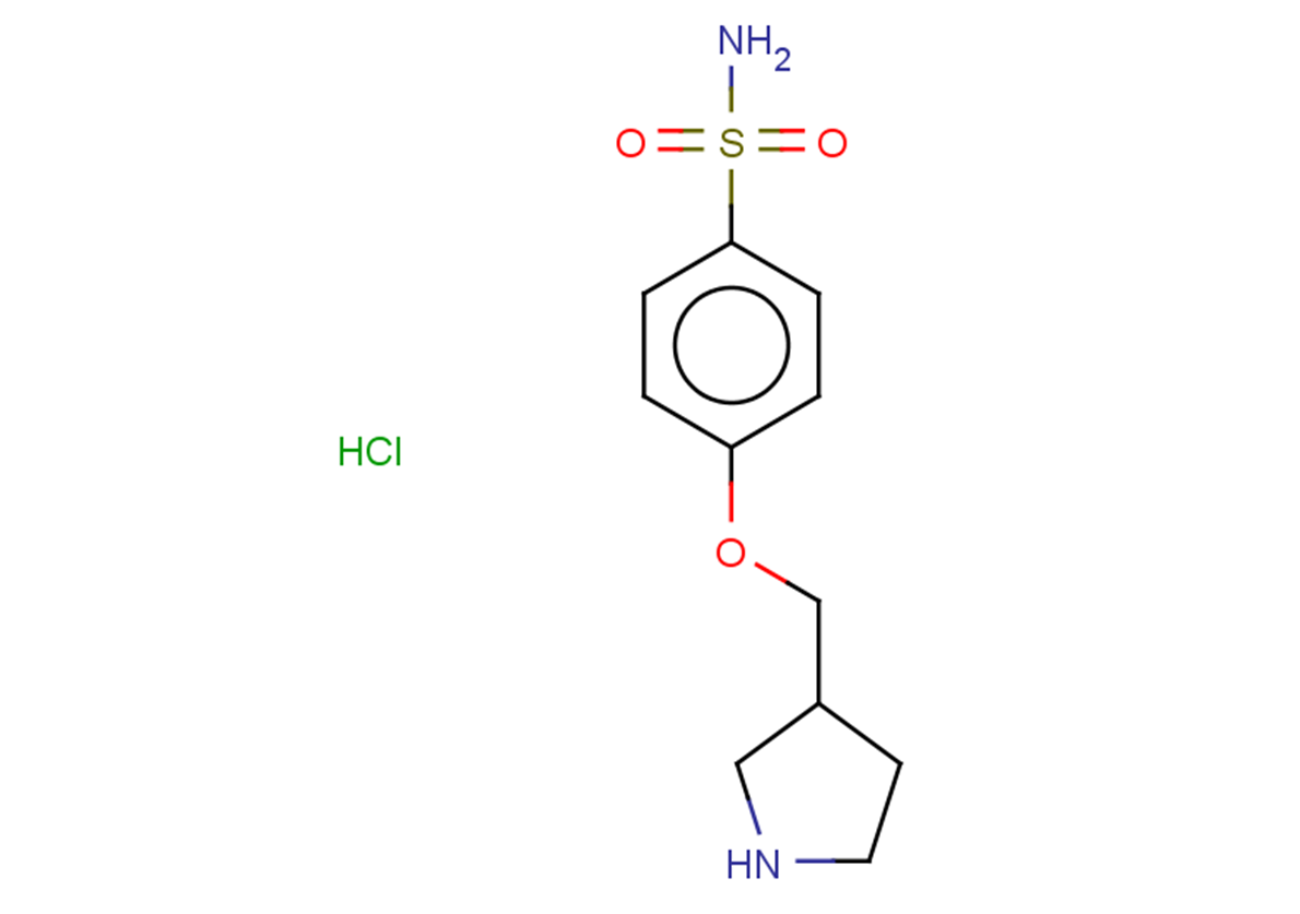 4-(pyrrolidin-3-ylmethoxy)benzene-1-sulfonamide hydrochloride